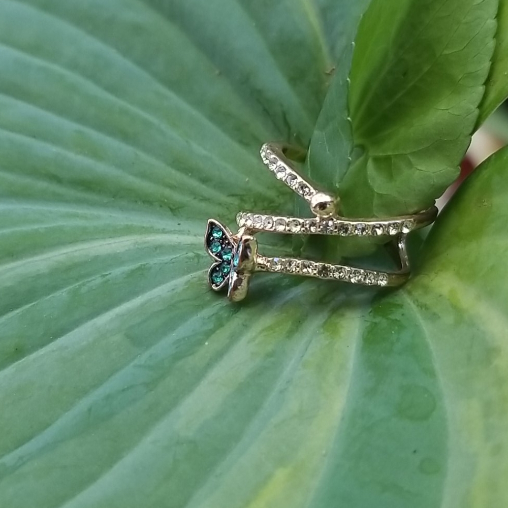 Blue butterfly ring - Picture 3 of 6
